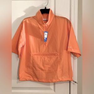 Columbia boundless trek orange 1/2 zip pullover top.